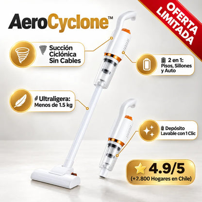 AeroCyclone™ - Aspiradora Inalámbrica 2 en 1 de Alta Succión